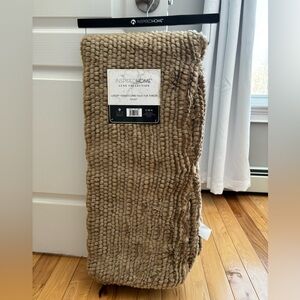 NEW - Luxury Honeycomb Faux Fur Throw, Brown 50x60’